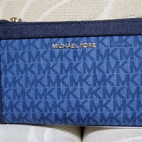 michael kors denim wallet